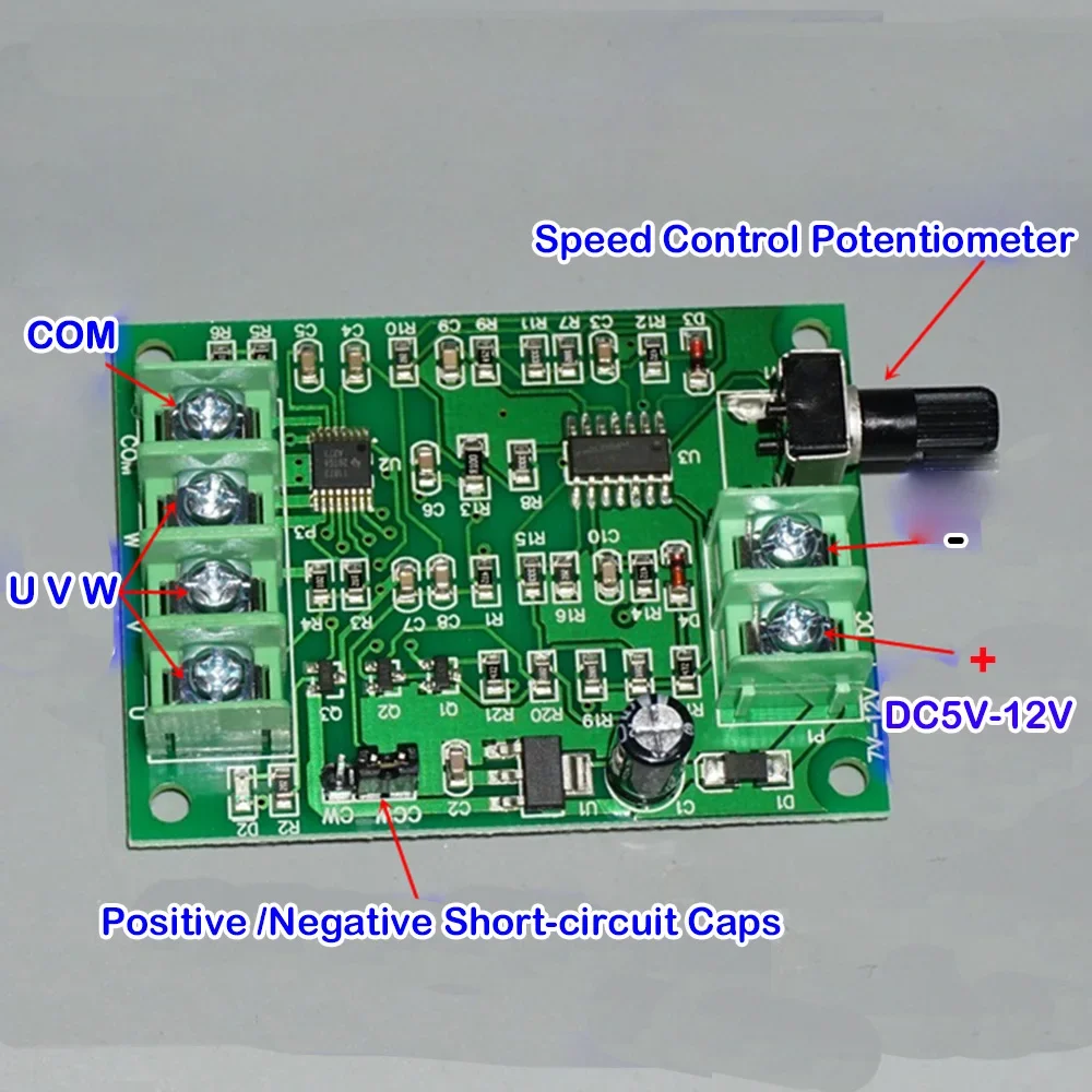 DC 5V-12V Brushless Motor Speed Control Drive Board Brushless Drive Module Optical Hard Drive Brushless Controller
