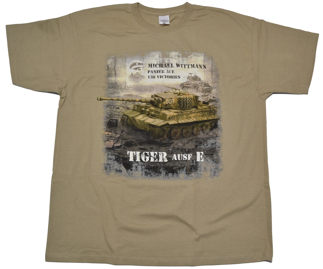 Panzer Ass Michael Wittmann Tiger Tank Men T-Shirt Short Sleeve Casual 100% Cotton Shirt