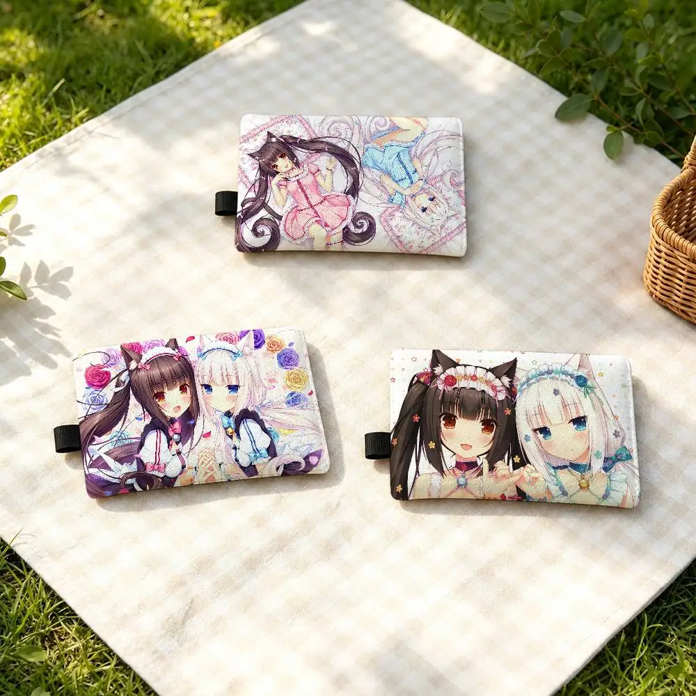 Game N-Nekopara Waterproof Zippered Coin Purse – Lightweight Hanging Wallet For Coins ID Cards