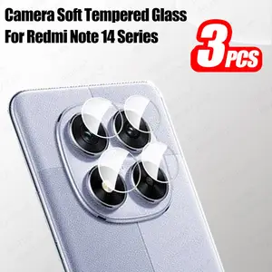 Bilashmart 3 Camera Lens Glass Xiaomi Redmi Note 14 15 Pro 5G Camera Protector Note14 Note15 Pro+ Note14Pro Plus 14Pro 15Pro 4G Film