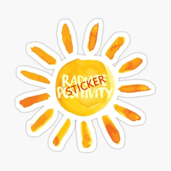 Funny Racing Helmet Stickers Radiate Positivity Bumper Window Phone Trunk Windshield Deca