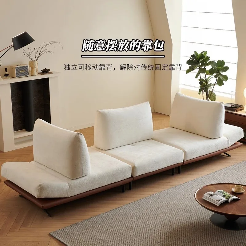 Fabric Sofa Living Room 2026 New French Cream Rotating Multifunctional Chenier Medieval Dynamic Island Sand