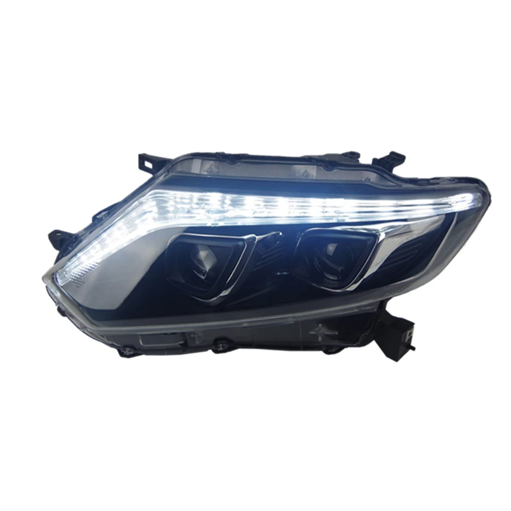 المصباح ل X-trail LED المصابيح الأمامية 2014-2016 رئيس مصباح سيارة التصميم DRL إشارة العارض عدسة اكسسوارات السيارات الجبهة أضواء #6