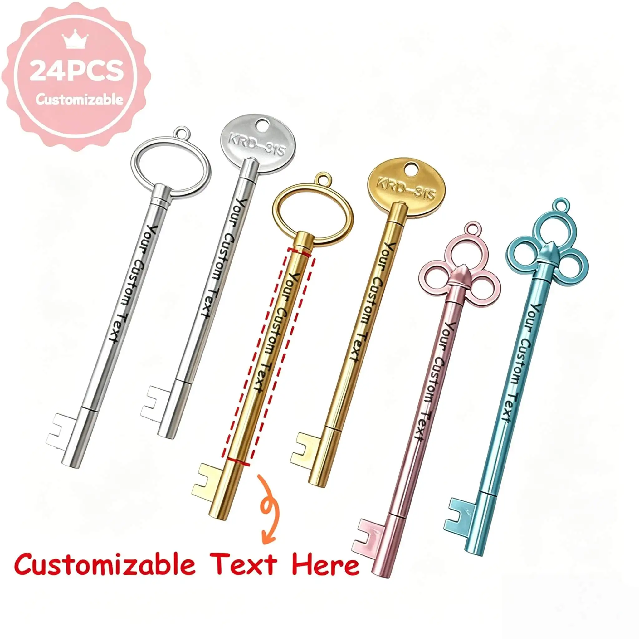 24PCS Personalized Wedding Gel Pens for Bridesmaid Proposal Custom Calligraphy Guest Book Memorable Wedding Party Favors