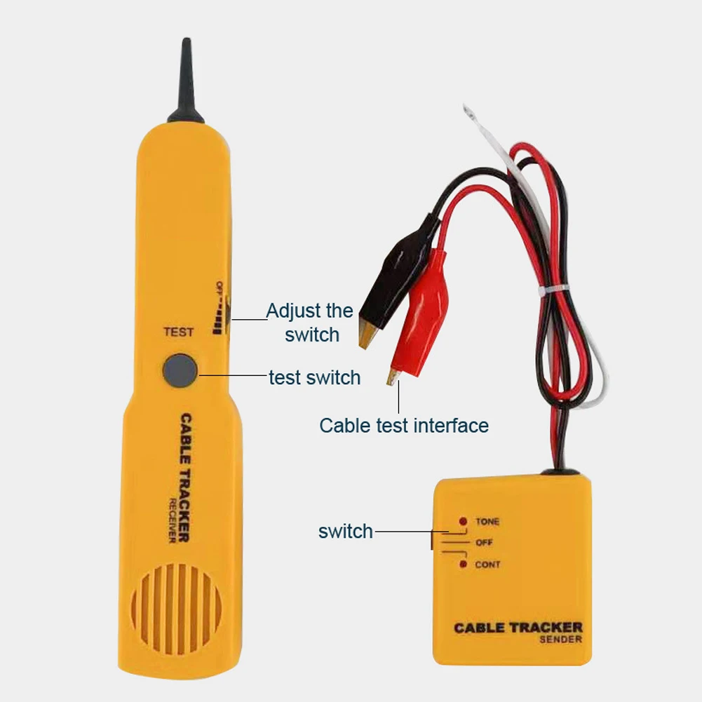 Digital Network Cable Tester Telephone Line Cable Tracker Receiver Set Line Wire Detector Circuit Continuity Test with Bag