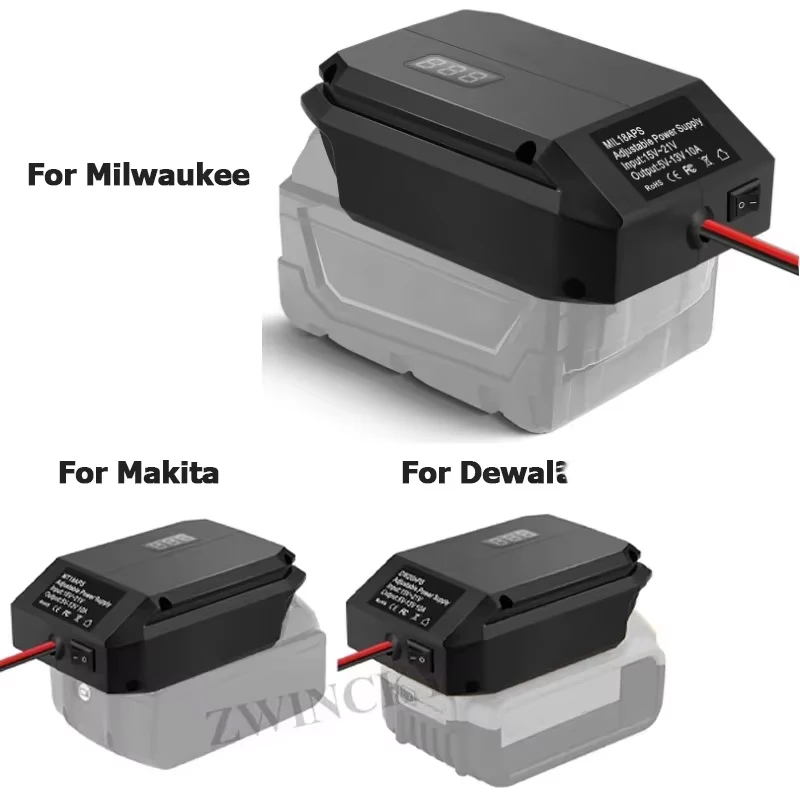 18V To 12V Step Down Converter for Makita/Dewal/Milwaukee/Bosch,18V Battery Cigarette Lighter Power Adapter Voltage Regulator