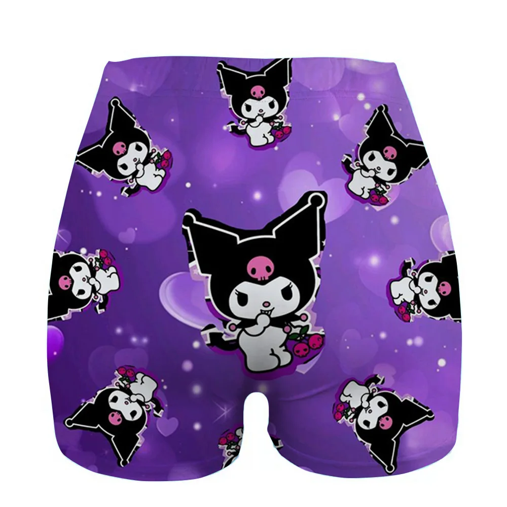 Pantaloncini da donna Pantaloncini sportivi da fitness per donna Ciclismo Jogging Fitness Hello Kitty stampa Pantaloncini da palestra push up Leggings Donna Yoga