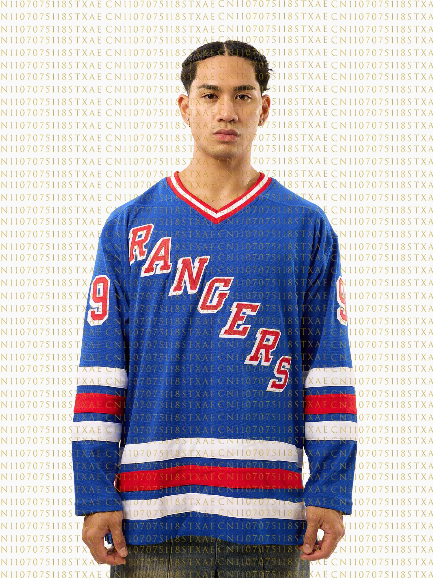 Camiseta Vintage de los New York Rangers 1996-97 para Hombre # Camiseta de Hockey 99, Azul, Rojo y Blanco a Rayas, Manga Larga, Uniforme de Hockey, Ropa Urbana, Hip Hop