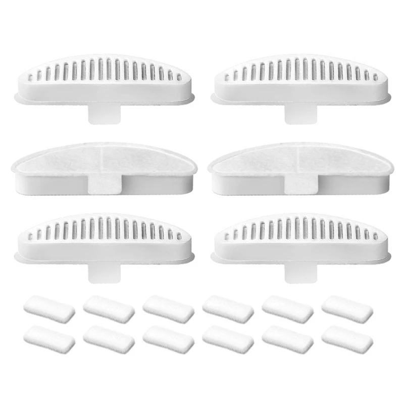 6PCS Cat Water Fountain Filters For Uahpet Water Fountain 67Oz/2L Cat Water Fountain Cat Fountain Parts Accessories Filter