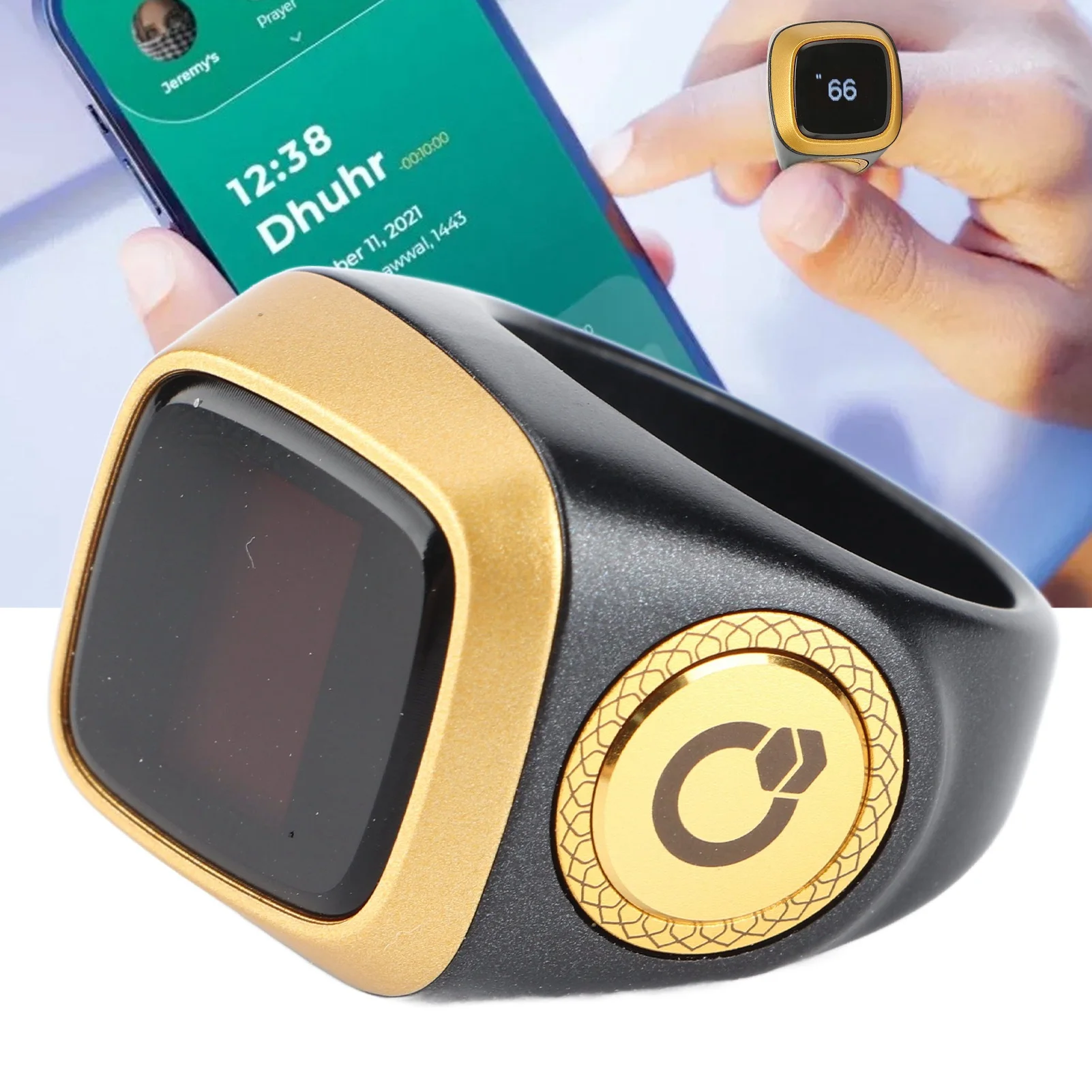 

Умный счетчик колец, кольцо-счетчик, цифровой палец, умный кликер, поддержка приложения с экраном 0,49 дюйма, 20 мм, умное кольцо-счетчик