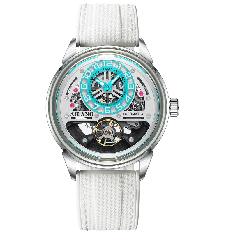 

Top Brand Men's Automatic Mechanical Watch Waterproof Stainless Steel Sport Tourbillon Business Wristwatch