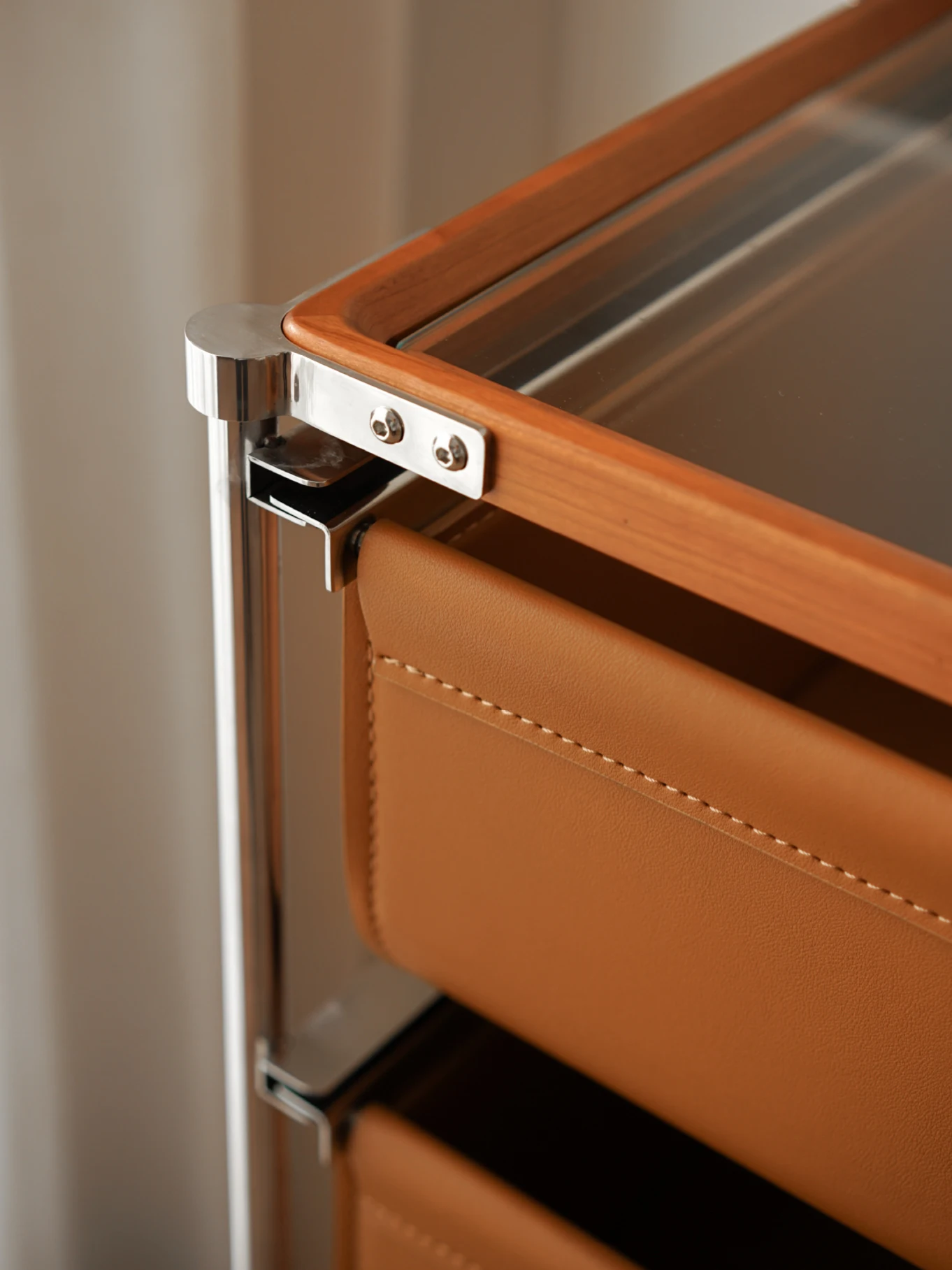 Shelf Multi-layer storage rack Kitchen Multifunctional floor bedside snacks Stainless steel