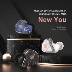 Hidizs MD4 4 Balanced Armature Drivers HiFi In-ear Monitors