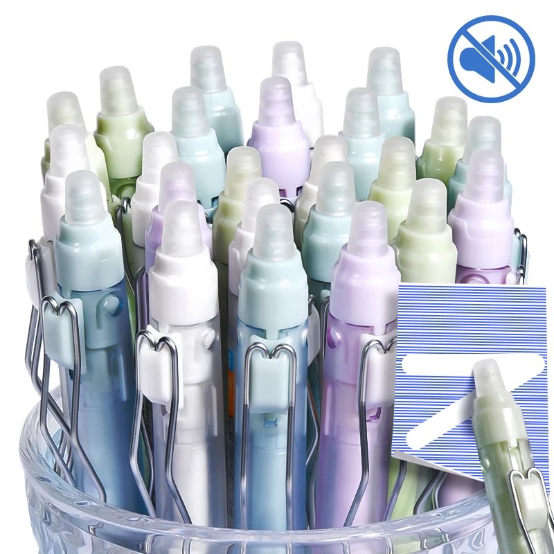 قلم جل قابل للمسح من M&G، تصميم صامت، قبضة مطاطية ناعمة، خرطوشة قابلة لإعادة الملء، أزرق كريستالي، مثالي للطلاب والمكتب U