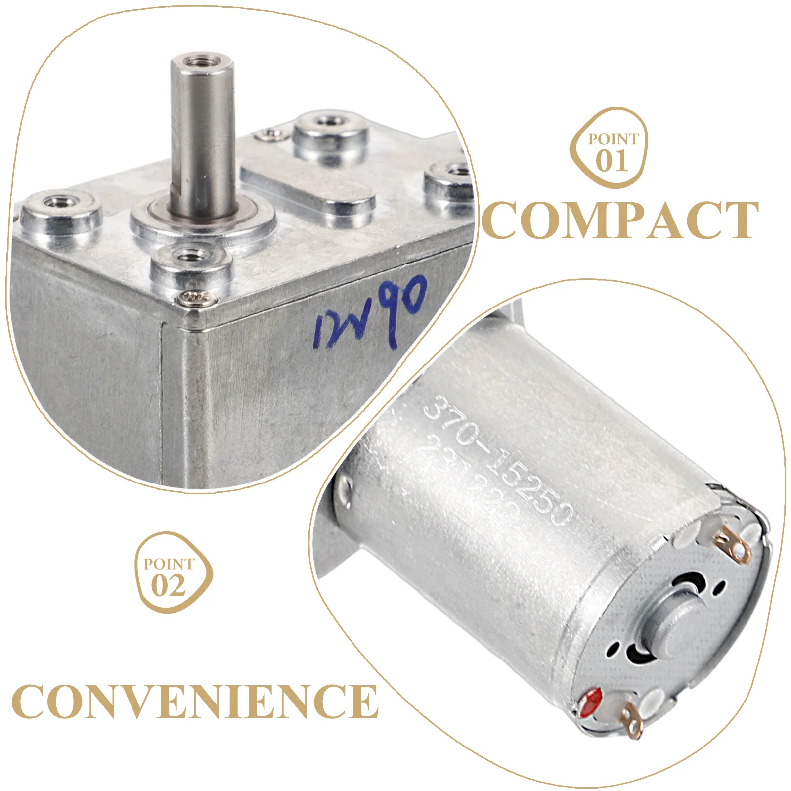 

Electric Worm Motor High Torque DIY Gear Motor Self Locking Low Speed Hollow Shaft Turboworm Structure Replacement