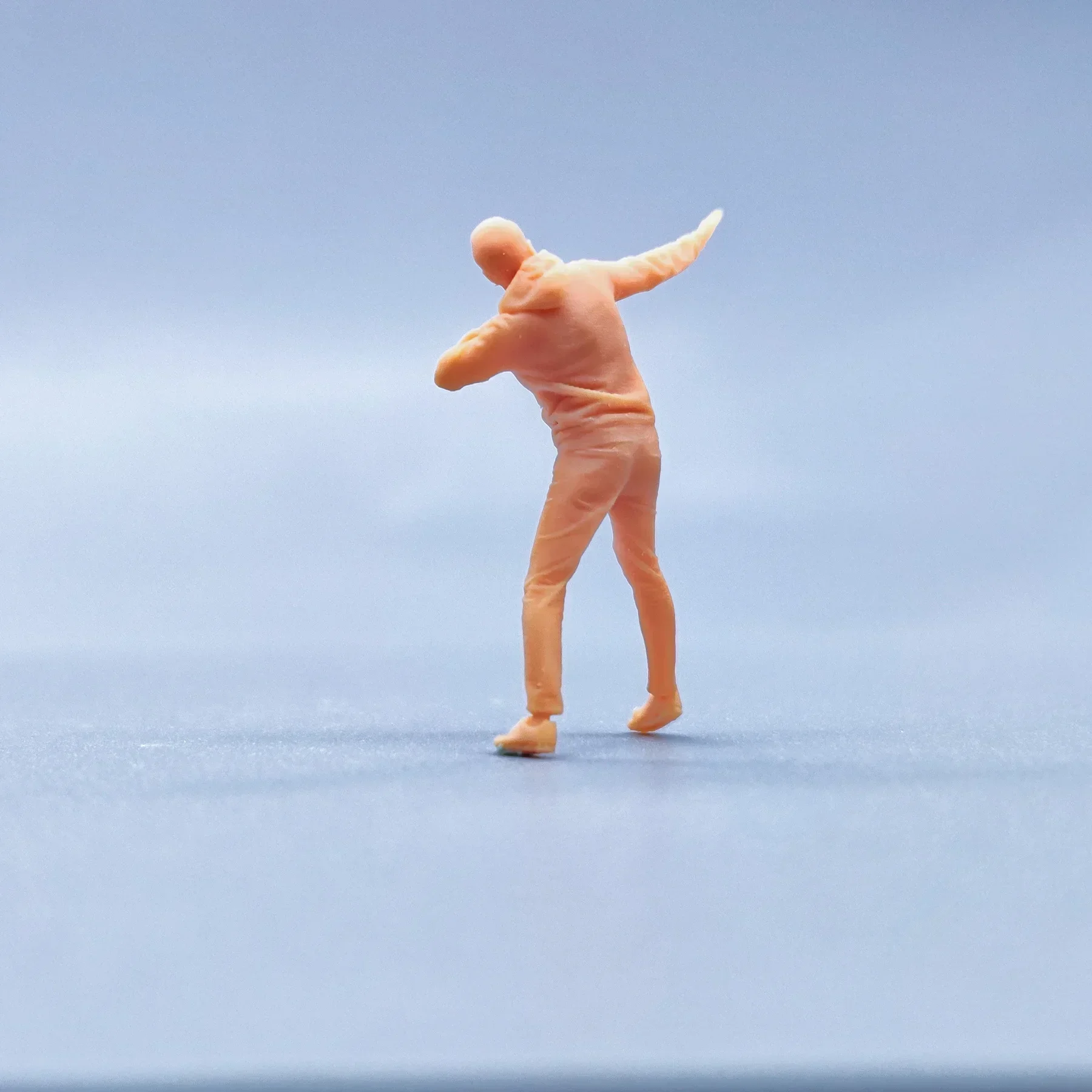 1/87 1/64 1/43 ตุ๊กตารุ่นเรซิ่น Man with A Victory Gesture Unสี Miniatures Diorama มือวาด S435