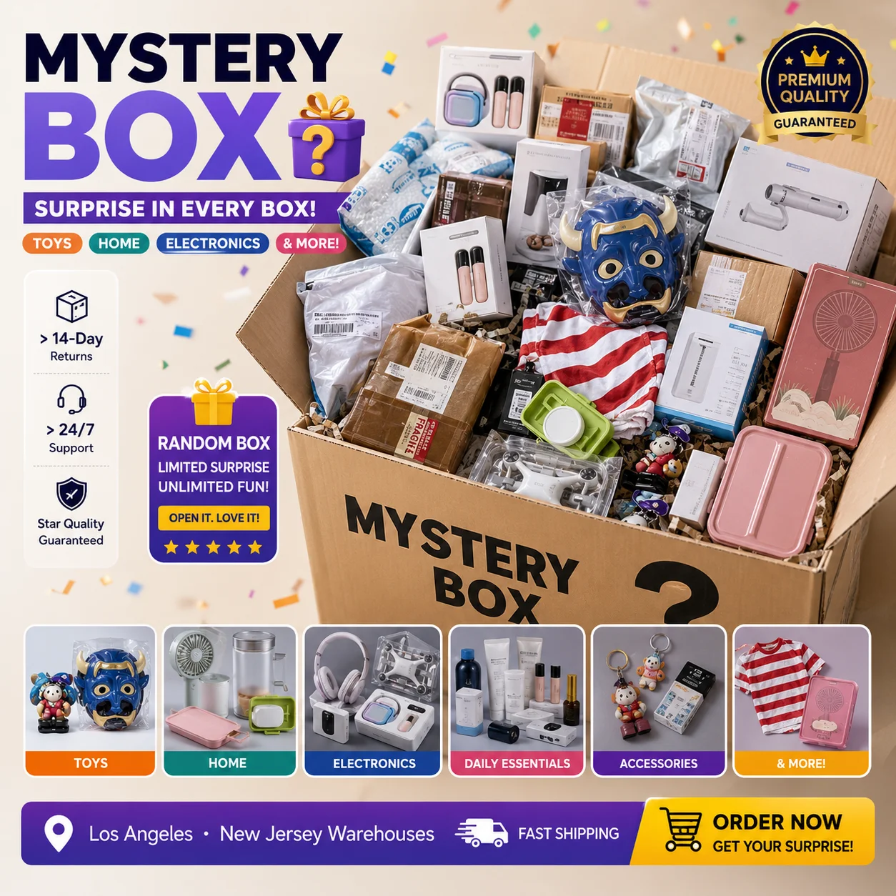 Mystery Blind Box Surprise Home Goods & Merchandise Random Gifts Packaging May Vary Special Deals Limited Offer