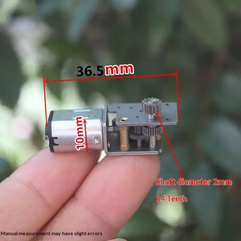 1Pcs DC 3V 3.7V 20RPM Slow Speed Metal Gearbox Engine Right Angle 14T Output Gear Shaft Mini N20 Gear Motor For 3D Printer Robot