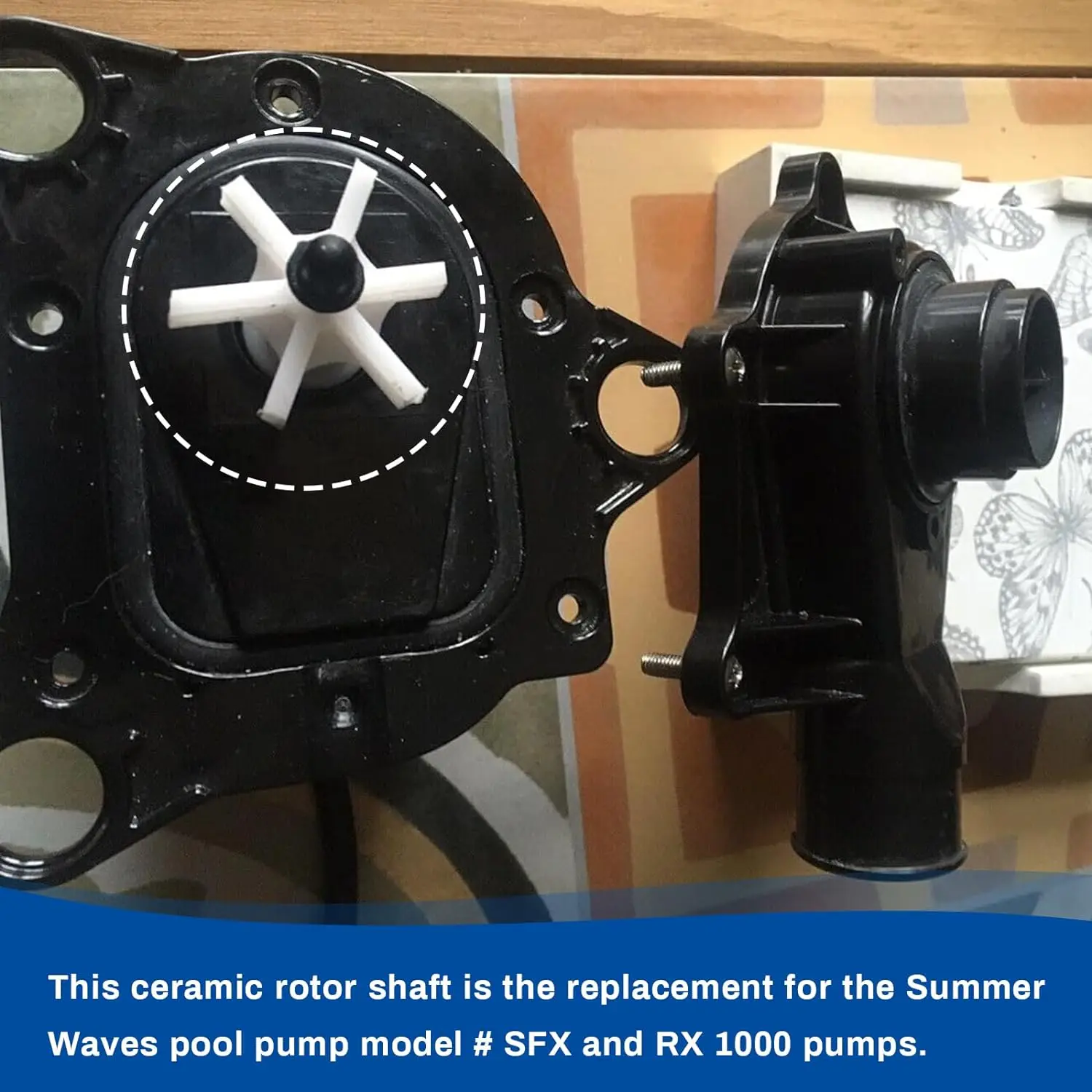 for Summer Waves Replacement Rotor Impeller Shaft Assembly X1000 Filter Pumps P58050505Will Work with SFX1000, RX1000 & SFX1500