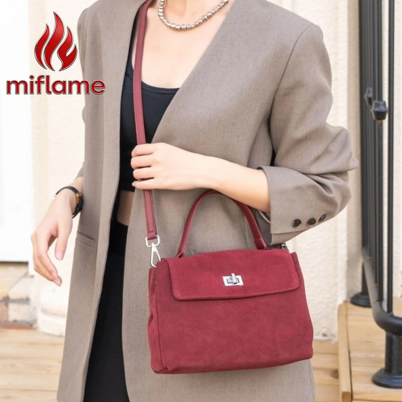 

Women's Suede Leather Crossbody Bag with Large Capacity for Daily Commute
