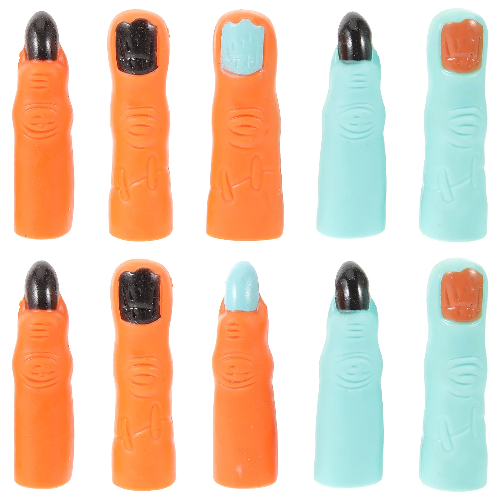 

10 Pcs Halloween Colored Nail Sets Trick Makeup Props DIY Fake Nails Finger Witch Cosplay Fingers for False