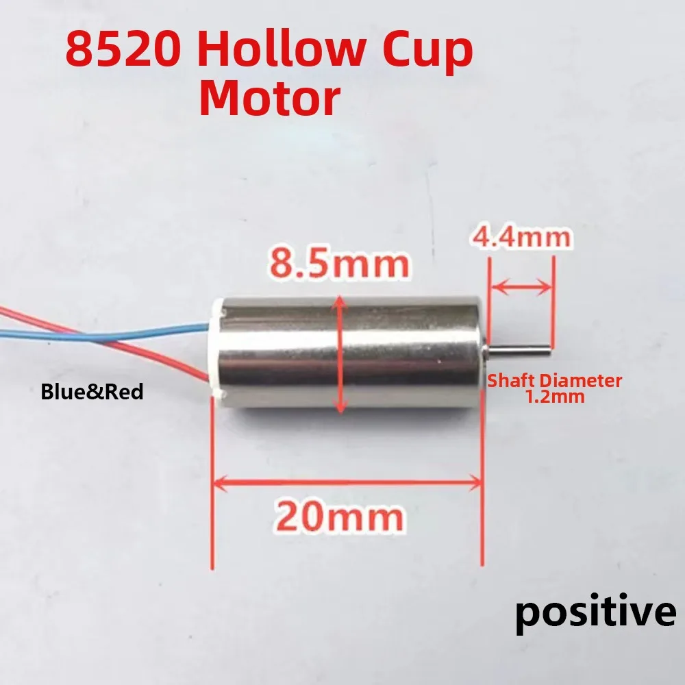 Mini Coreless Motor 8.5mm*20mm 8520 CW CCW Toy Aircraft RC Motor 1.0mm 1.2mm shaft 2S DC 3.7V 52500RPM High Speed Engine Motor