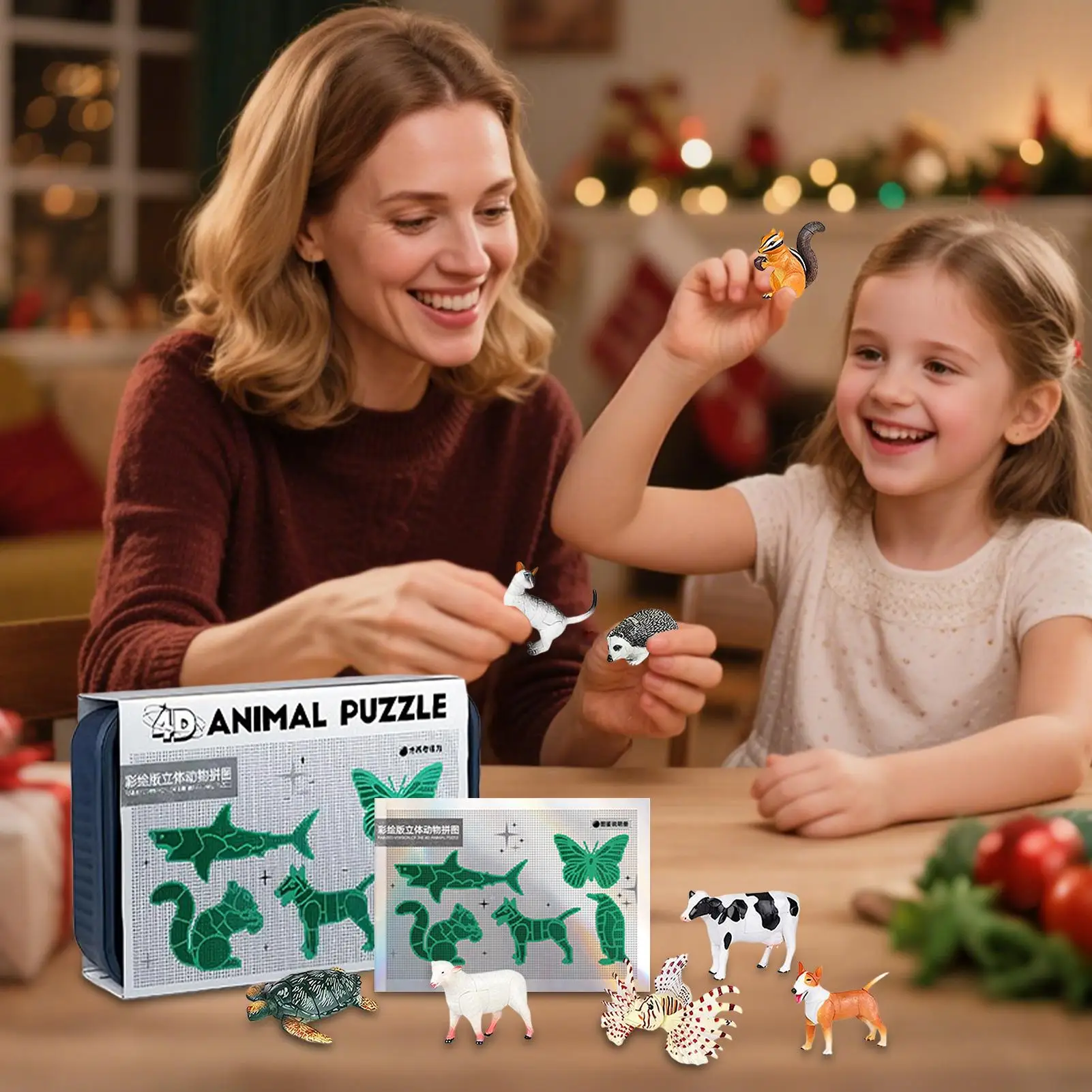 Puzzle di animali 3D Attività di apprendimento Puzzle di animali educativi per ragazzo Natale Compleanno Aula Pasqua Viaggi Premi per feste