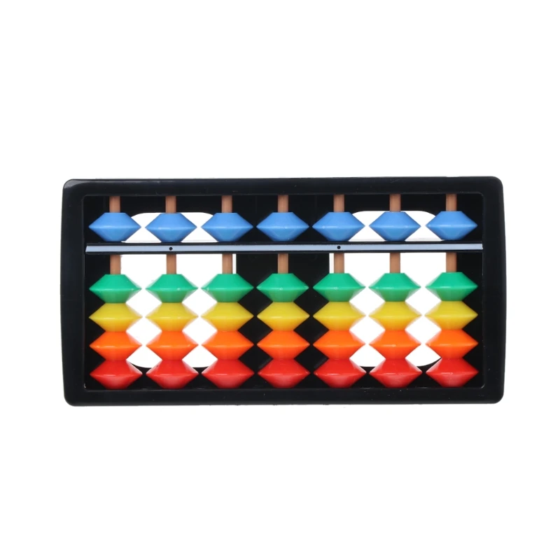 Portable Rainbow 7 Digits Abacus Soroban Enlightenment Math Calculation Early Learning Toy for Kids Gift