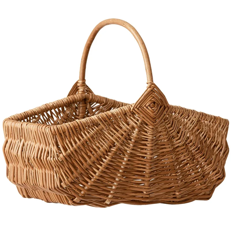 

Hand basket rattan woven storage basket