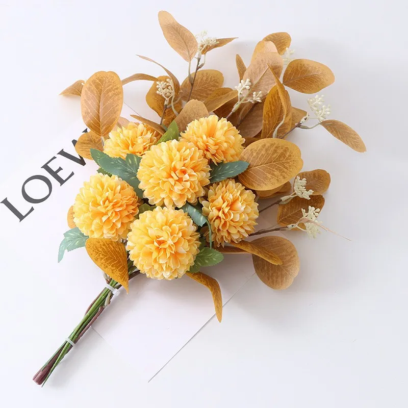 45 cm Eukalyptus Künstliche Blumen Blumenstrauß Dekoration Gefälschte Ornament Tisch Home Room Decor Garten Party Herbst Brautstrauß – Detail 15