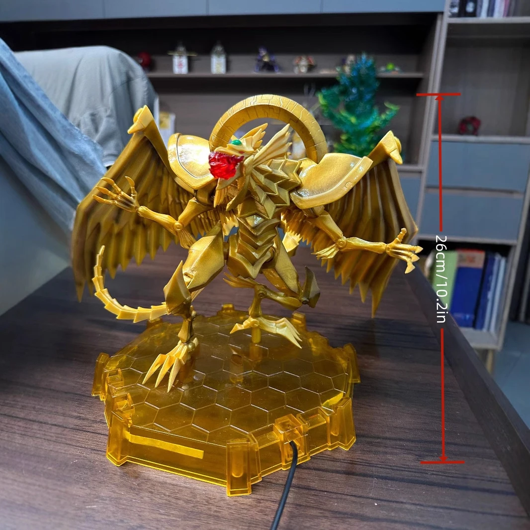 Yu-Gi-Oh！26cm/10.2in with Light anime Figure The Winged Dragon of Ra Figures PVC Statue Collectible Model Desk Decoration TOYS