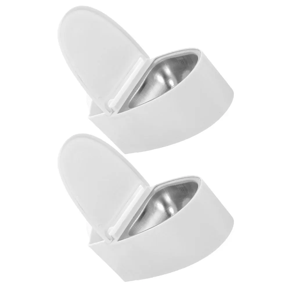 

2Pcs Wall Mounted Ashtray Toilet Shaped Stainless Steel White Bathroom Smoke Place Space Saving No Punch Design Mini for Home