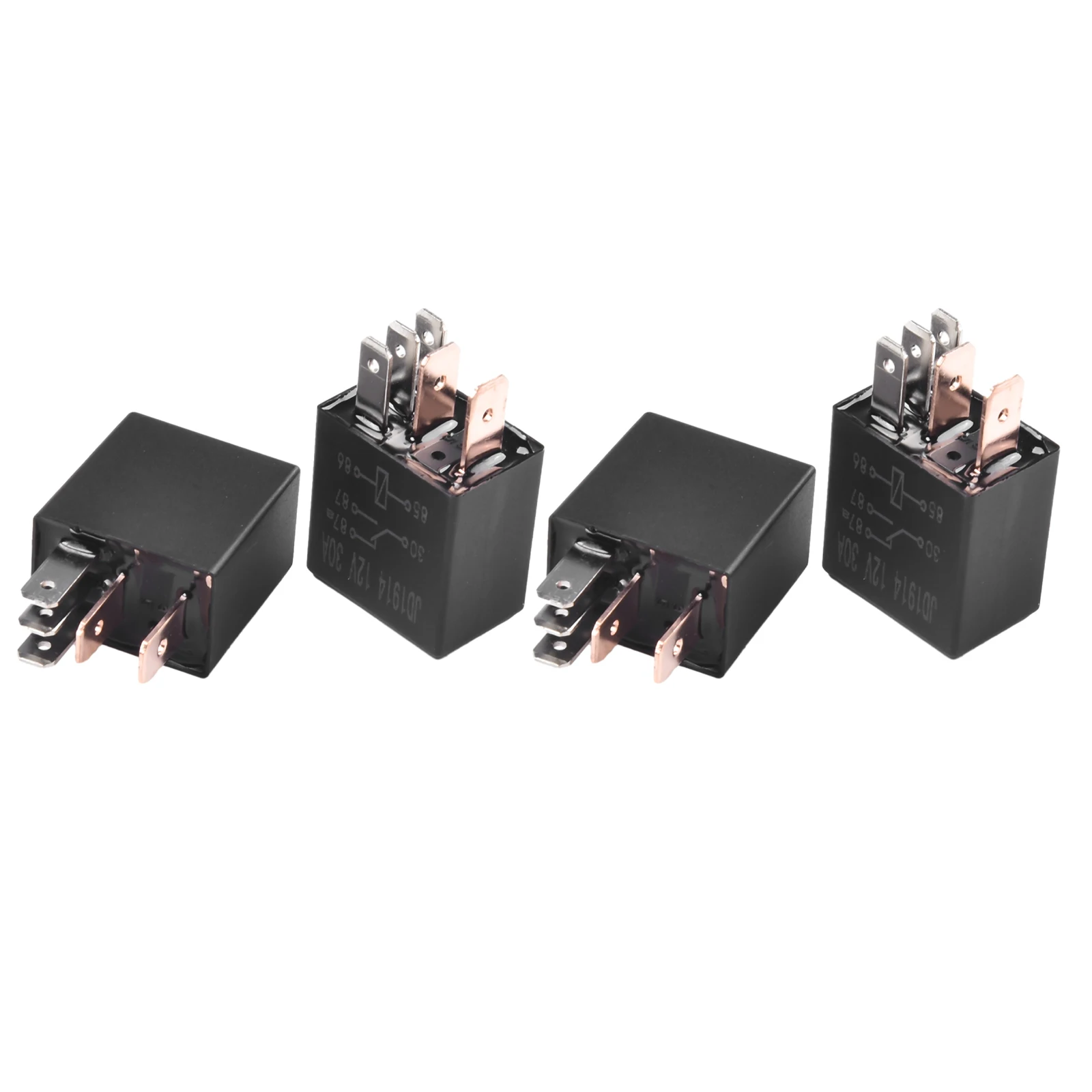 4pcs 12V 30A SPDT For Automotive Relays Compatible with PCB Sockets for Car Truck Van Fan Heater Wiper and Lighting Circuits