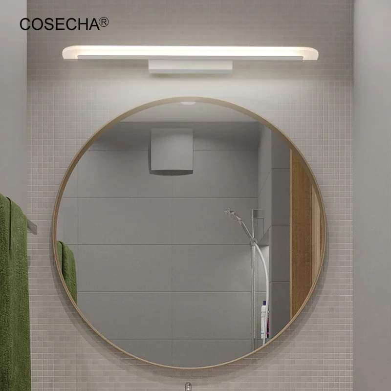 White Mirror Wall Lamp Modern Led Wall Sconce In Bathroom Wall Lighting Fixtures Contemporary 220-240V 8W/12/16/20/24W