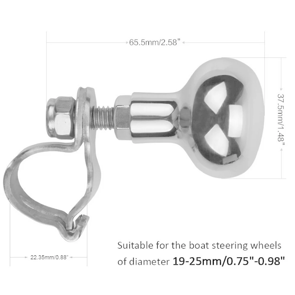 Outil de volant en acier inoxydable 316, bouton de volant, Boosters auxiliaires, poignée à bille, accessoire de bateau, bouton de volant