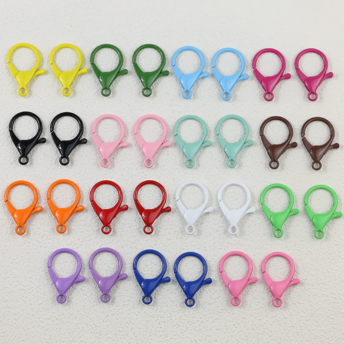 10/20Pcs Colourful Baking Paint Zinc Alloy Lobster Clasp Keychain Connector For Making Bracelets Jewelry DIY Accessories 35MM