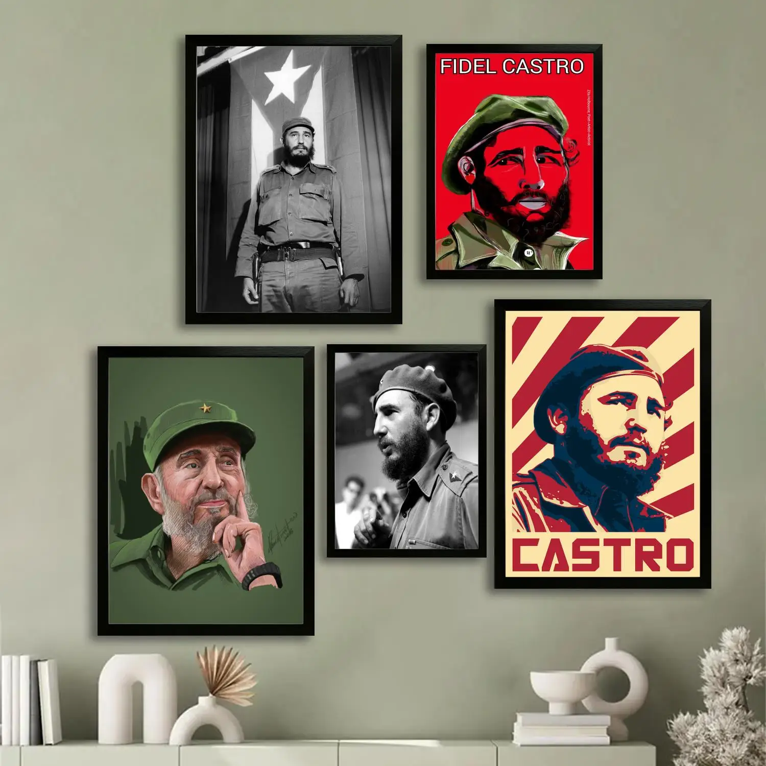 fidel castro Canvas Art Poster, Wall Art Picture Print, Modern Family Bedroom Decor Posters,Decorative painting