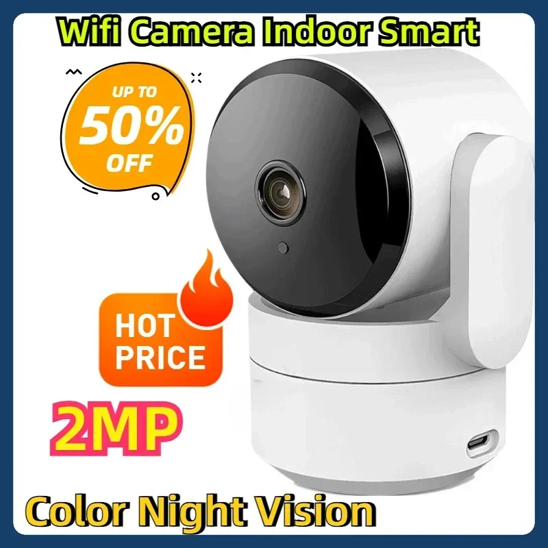 

Wifi Camera Indoor Smart Home Color Night Vision Wireless Surveillance Cameras Auto Tracking Security Pet Baby Monitor