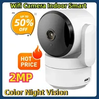 Wifi Camera Indoor Smart Home Color Night Vision Wireless Surveillance Cameras Auto Tracking Security Pet Baby Monitor