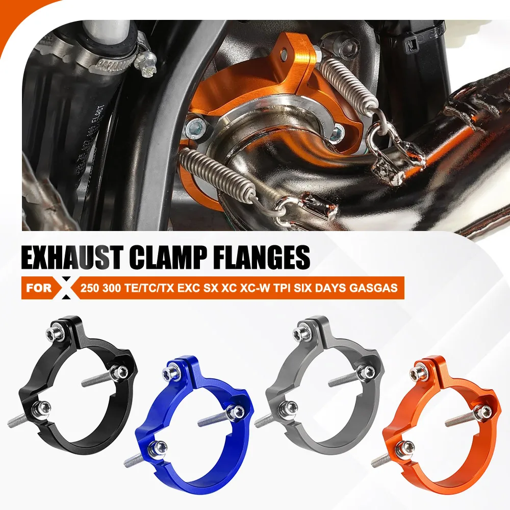 

2017-2024 Exhaust Tip Muffler Clamp Flange Guard Protection For Husqvarna 250 300 TE/TC/TX EXC SX XC XC-W TPI Six Days GasGas
