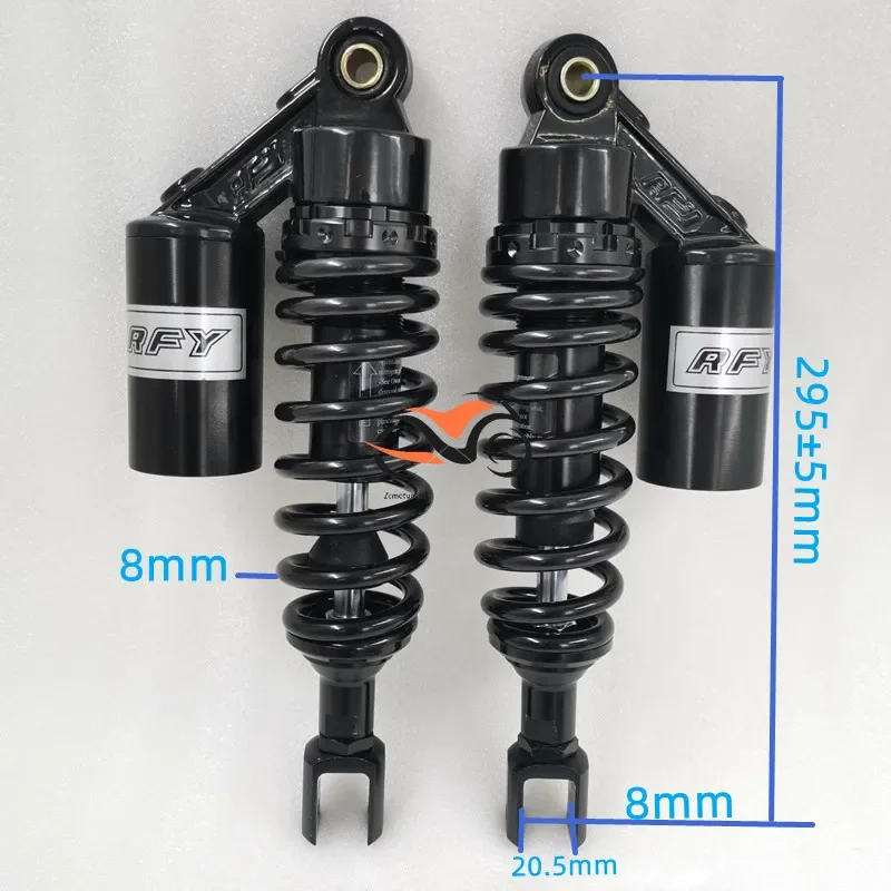 8mm spring 280MM/290MM/300MM/310MM GAS MOTORCYCLE SHOCK ABSORBERS FOR YAMAHA HONDA SUZUKI KAWASAKI TRAIL DIRT BIKE ATV CHROME BL