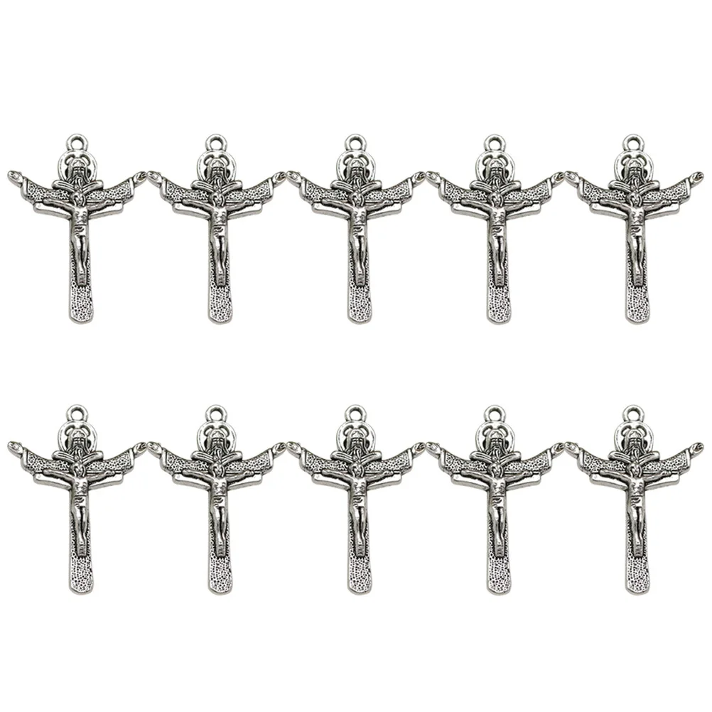 

10Pcs Stylish Cross Charms in Alloy Perfect for DIY Necklace Bracelet Dangle Earrings Scrapbooking Projects Jewelry Making