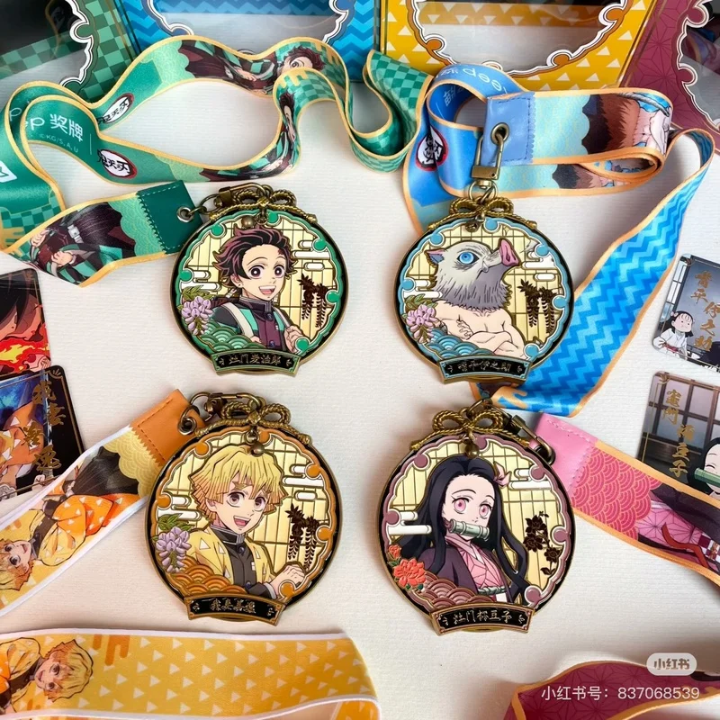 귀멸의 칼날 애니메이션 주변 상품 메달 토미오카 기유 렌고쿠 쿄쥬로 코초 시노부 속성 메달 펜던트 축제 선물