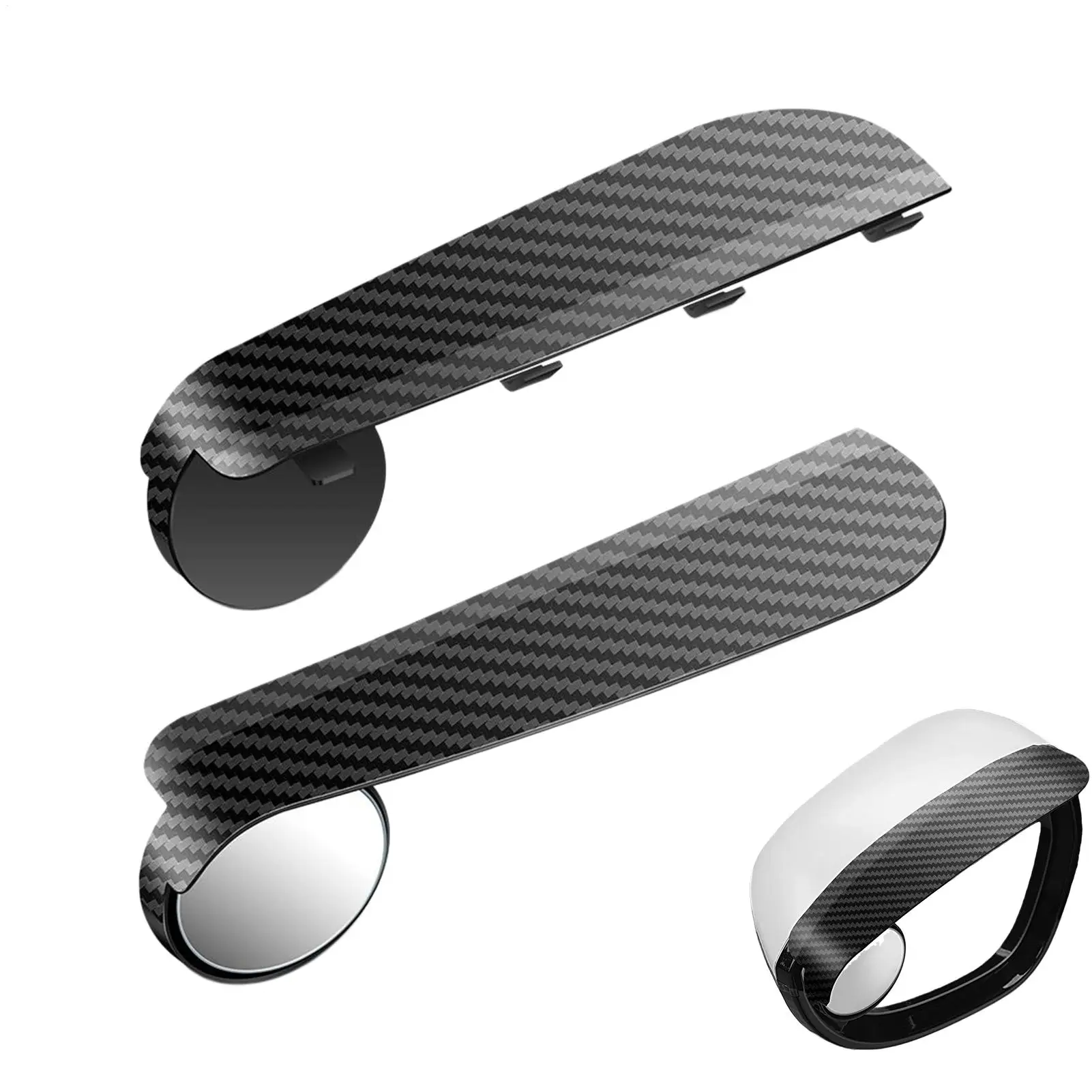 Side Mirror Visor Rain Guards Shield 2 Piece Adjustable Wide Angle Mirror Rain Visor Eyebrow for Truck SUV Vehicles Exterior view 3