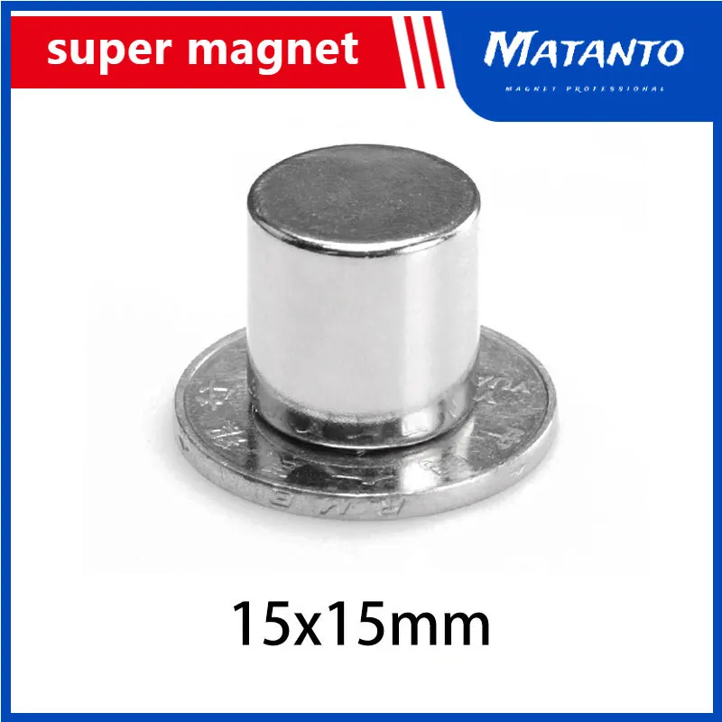 2/5/10/15/20PCS 15x15 Neodymium Disc Magnets 15mm X 15mm Thick Strong Round Magnets N35 15x15mm Permanent Magnet 15*15 mm