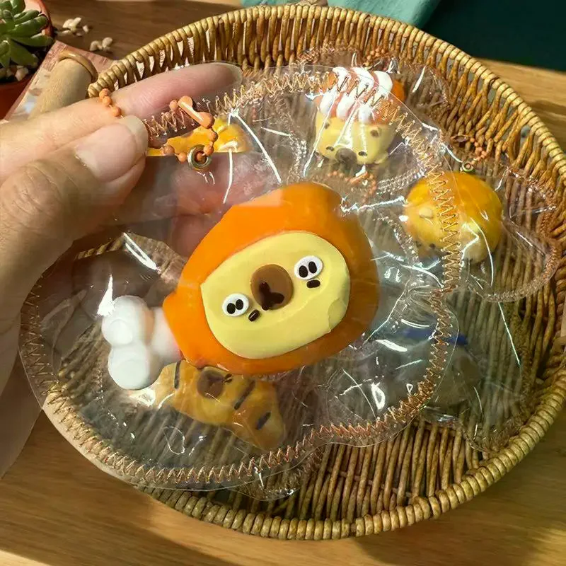Leuke Fun Capybara Pinch Knijpspeeltje Siliconen Stress Relief Speelgoed Crème Modder Voelen Decompressie Langzaam Rebound Speelgoed Sleutelhanger Charme Geschenken