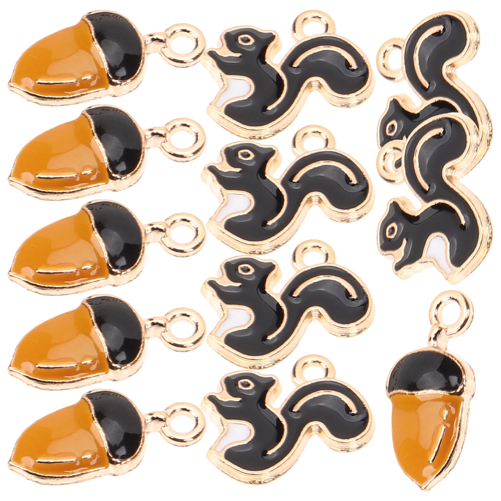 

20pcs Squirrel Pine Cone Pendant Jewelry Charms Alloy No Burrs Rust Proof DIY Necklace Bracelet Pendants Keychain Accessories