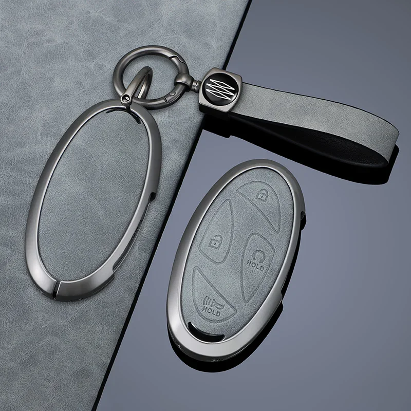 Zinc Alloy Car Key Case For Hyundai Grandeur GN7 2024 Kona Ev Ioniq6 Car Fob Control Key Cover Auto Decoration 5/7 Bottons Key