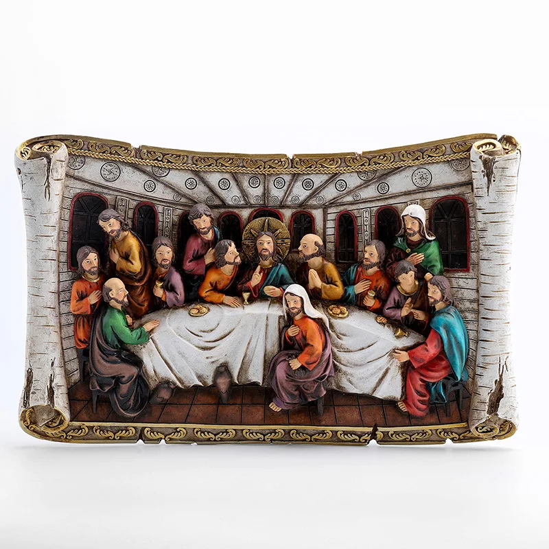 

The Last Supper Icon Catholic Church Utensils Home Decor Orthodox Figures Religious Christ Resin Crafts