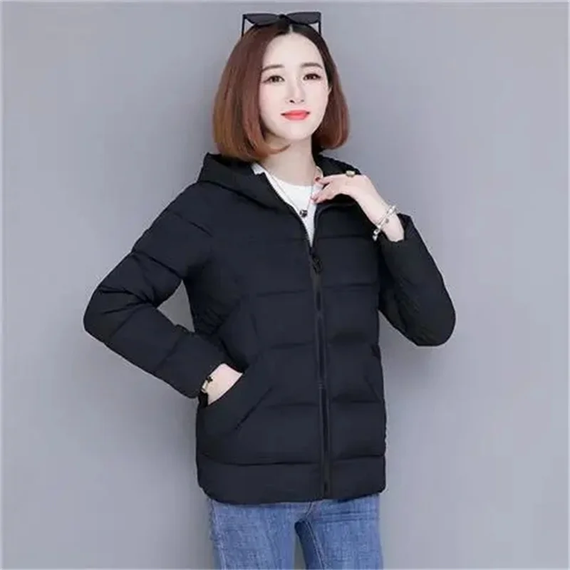 2023 New Down Cotton Jacket Women\'s Winter Coat  lady\'s Lightweight Padded Jacket lady\'s Padded Jacket Autumn Hooded Outwear Red